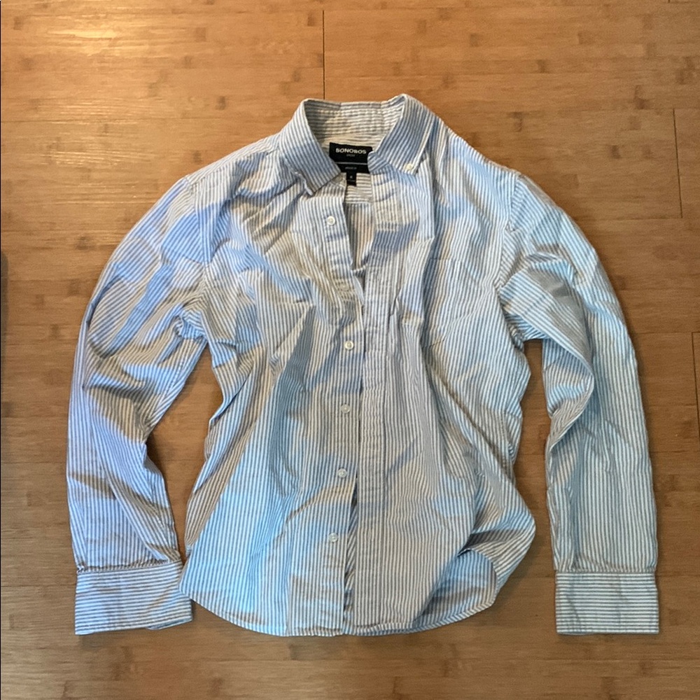 Bonobos grey and white striped Oxford